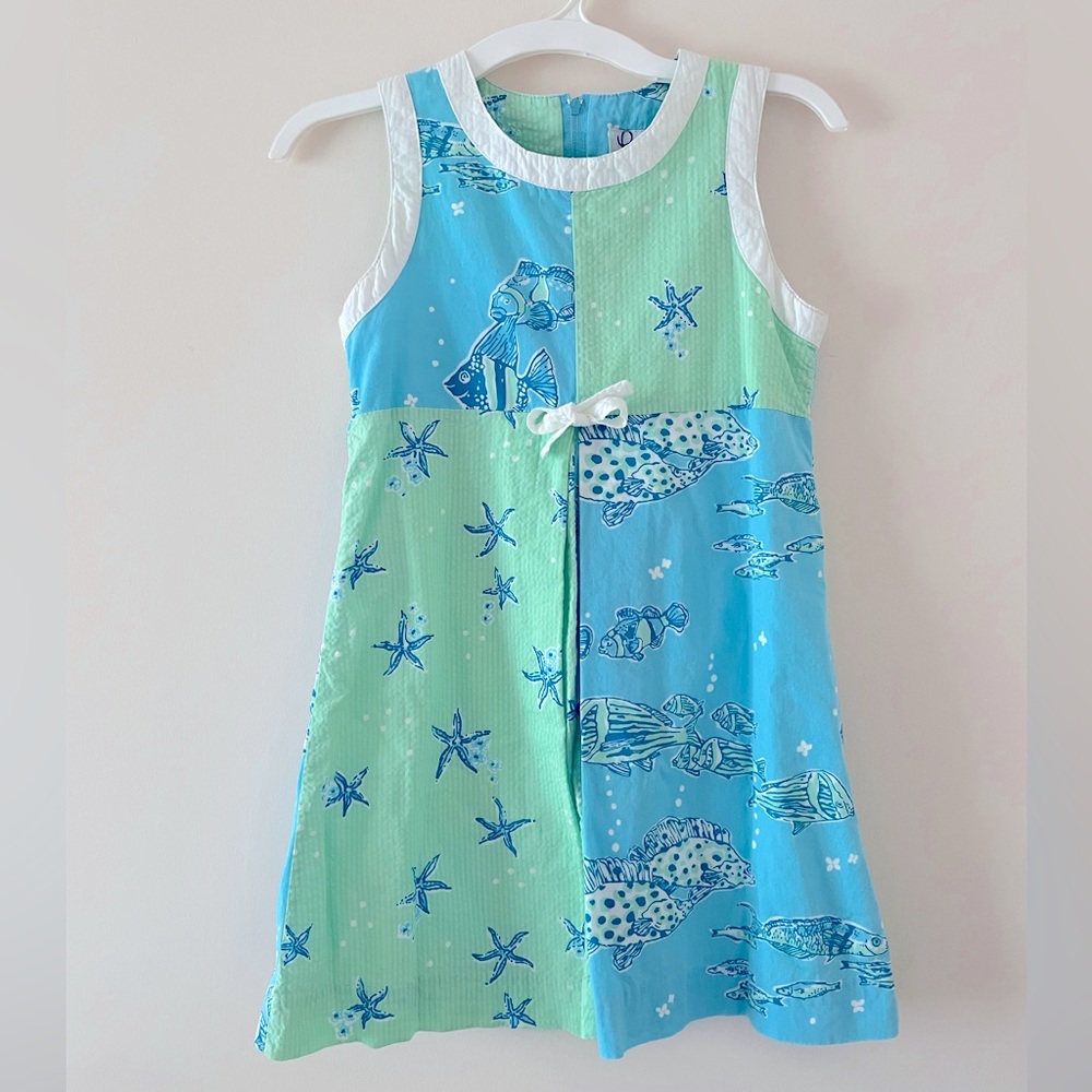 Lilly Pulitzer Blue and Green Kids Casual Dress